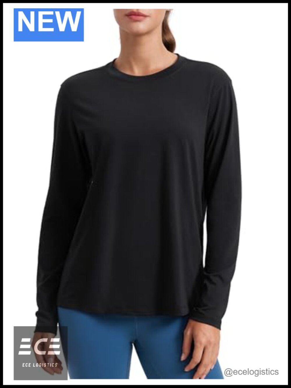 Womens High Neck Long Sleeve Active Top Moisture Wicking Yoga Workout Tee